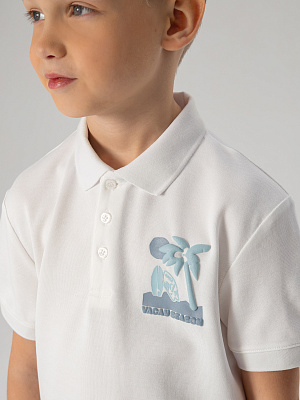 PKBCT14-00 Футболка-поло(белый) 92-128(92/98/104/110/116/122/128)