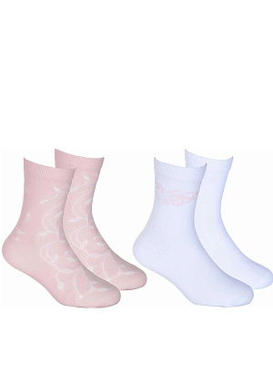 CJGAS04-KW Носки 23-34 () белый/розовый