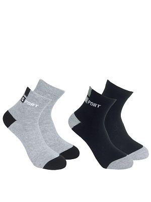 FKBAS07-AB Носки 29-38 () серый/черный