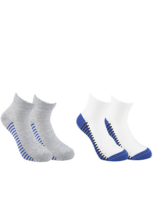 LKBAS04-WU Носки 29-38 (29-31/32-34/35-38) белый/серый