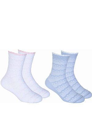 CJGAS03-WQ Носки 26-38 () белый/голубой