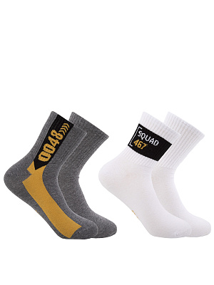 HKBAS06-AW Носки 29-31/32-34/35-38 () белый/серый