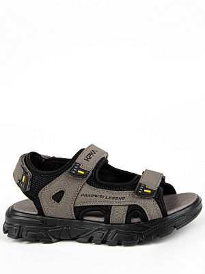 34582п-2 Туфли летние (серый-черный) 34-39 (6 пар)