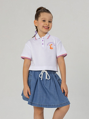 PKGCT13-00 Футболка-поло(белый) 92-128(92/98/104/110/116/122/128)