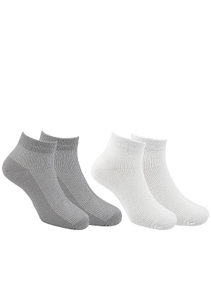 JKGAS14-WA Носки 26-41 (26-28/29-31/32-34/35-38/39-41) белый/серый