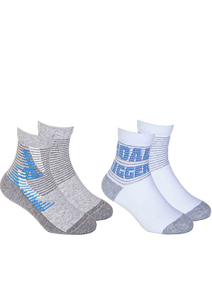 CKBAS03-AW Носки 26-38 () белый/серый