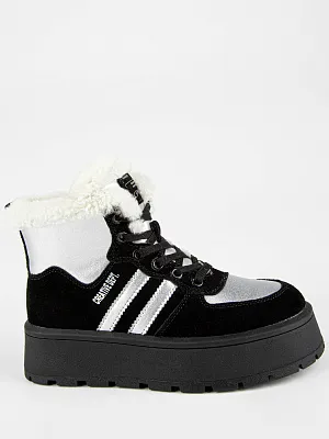 64318ш-3 Сапоги (черный-серебро) 35-40 (6 пар)