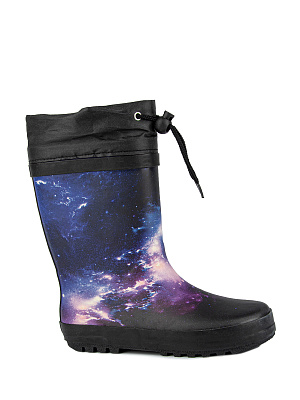 1831 Сапоги резиновые (черный-розовый) 31-35 (10 пар)