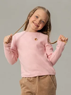 OKGCL03-80 Лонгслив(розовый) 92-128(92/98/104/110/116/122/128)