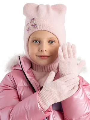 KWGAG03-X0 Перчатки шерстяные (св.розовый) one size ()