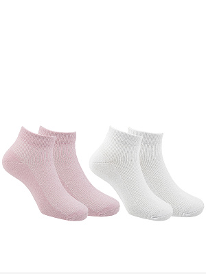 JKGAS14-WK Носки 20-38 (20-22/23-25/26-28/29-31/32-34/35-38) белый/розовый