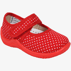 21245ф-40 Туфли из текстиля  (красный) 22-27 (12 пар)