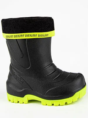 1729т-2 Сапоги (черный-салатовый) 23-35 (7 пар)