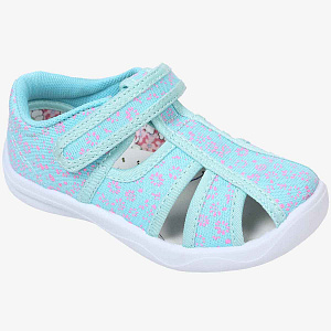 72627-6 Туфли из текстиля (бирюзовый) 24-29 (12 пар)