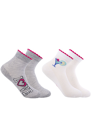 HKGAS04-WA Носки 29-31/32-34/35-38 () белый/серый