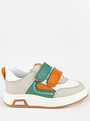 21490т-2 Полуботинки (бежевый-зелёный) 21-25 (5 пар)