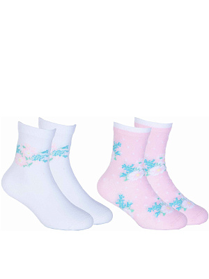 AJGAS06-XV Носки 23-34 () белый/розовый