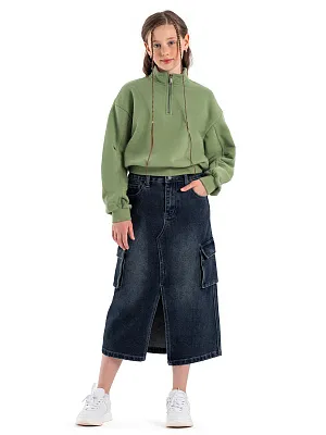 MJGCS11-Z2 Юбка джинсовая(синий) 134-170(134/140/146/152/158/164/170)