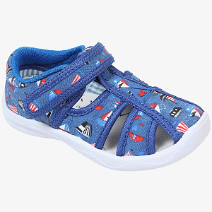 72627-4 Туфли из текстиля (синий) 24-29 (12 пар)