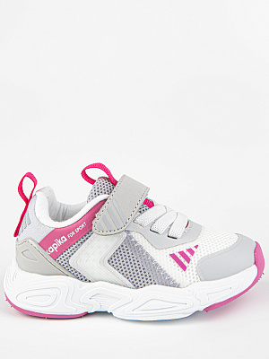 721244-1 Обувь для активного отдыха (серый-розовый) 23-30 (8 пар)