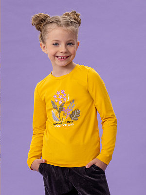 OKGCL05-Y2 Лонгслив(желтый) 92-128(92/98/104/110/116/122/128)