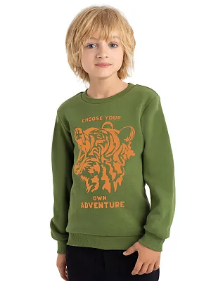 KKBCJ02-63 Свитшот(оливковый) 98-128(98/104/110/116/122/128)