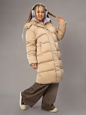 OJGCK19-T1 Куртка зимняя(бежевый) 134-170(134/140/146/152/158/164/170)