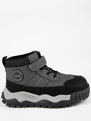 53697ук-1 Ботинки (черный-серый) 31-35 (5 пар)