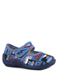 21246ф-39 Туфли из текстиля  (синий) 22-27 (12 пар)