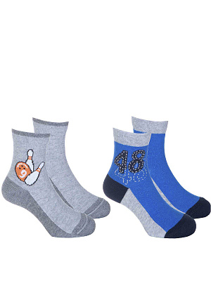 CKBAS06-MA Носки(синий/серый) 23-34()