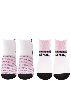 HKGAS12-KK Носки 26-38 () белый-розовый