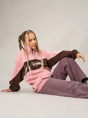 OJGCJ14-80 Толстовка трикотажная(розовый) 134-164(134/140/146/152/158/164)