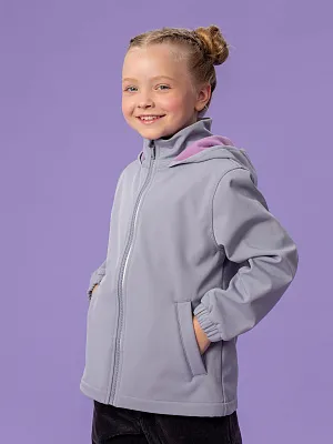 OKGCK13-91 Куртка демисезонная, софтшелл(серый) 92-128(92/98/104/110/116/122/128)