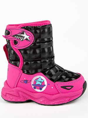 1657д-1 Сапоги (черный-фуксия) 23-27 (5 пар)