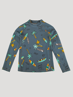 PUBSL02-93 Лонгслив купальный UPF (серый) 98-140 (98/104/110/116/122/128/134/140)