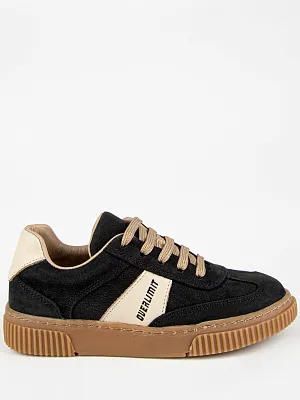 231110т-3 Полуботинки (черный-бежевый) 31-36 (6 пар)