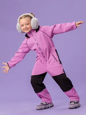 OKGCZ06-LB Комбинезон демисезонный, софтшелл(лиловый) 86-128(86/92/98/104/110/116/122/128)