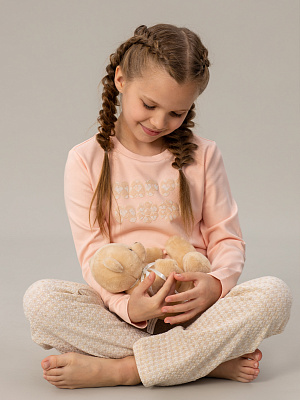 OUGPS02-CK Пижама комплект(бежевый) 92-128(92/98/104/110/116/122/128)