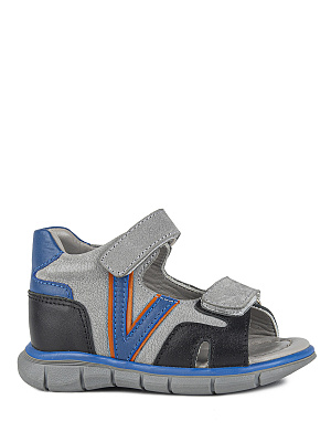 31915т-2 Туфли летние (серый-синий) 23-27 (5 пар)