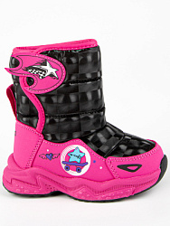 1657д-1 Сапоги (черный-фуксия) 23-27 (5 пар)