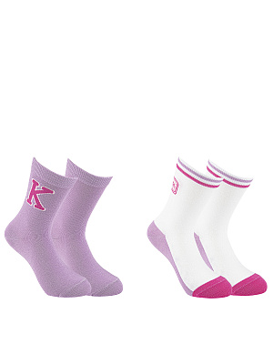 LKGAS06-WL Носки 29-38 (29-31/32-34/35-38) сиреневый-белый