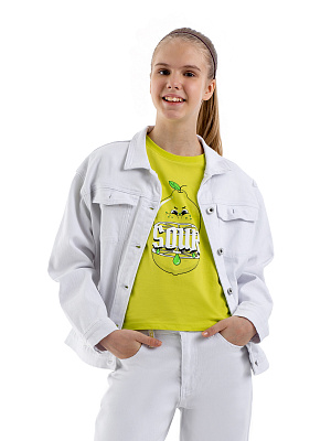 LJGCK07-00 Куртка джинсовая(белый) 134-164(134/140/146/152/158/164)