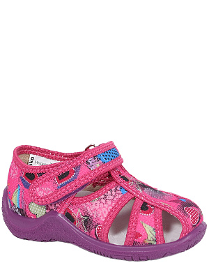 21099ф-39 Туфли из текстиля (фуксия) 22-27 (12 пар)