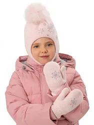 GGLV-1001-80 Варежки двойные (св.розовый) one size (one size)