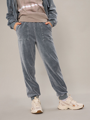 OJGCP08-91 Брюки велюровые(серый) 134-170(134/140/146/152/158/164/170)