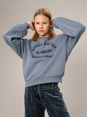 OJGCJ04-Z3 Свитшот(серо-голубой) 134-170(134/140/146/152/158/164/170)