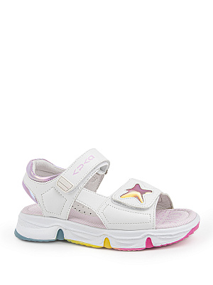 33790п-2 Туфли летние (белый-розовый) 31-35 (5 пар)