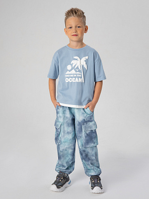 PKBCP06-QW Брюки трикотажные(голубой) 92-128(92/98/104/110/116/122/128)