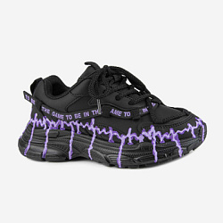 731030-1 Обувь для активного отдыха (черный-фиолетовый) 31-35 (5 пар)