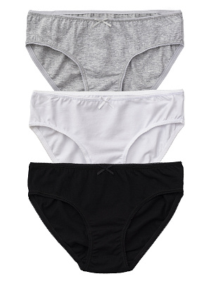 NUGLP02-WB Набор трусов (белый/черный/серый) 7-16 (7-8/9-10/11-12/13-14/15-16)